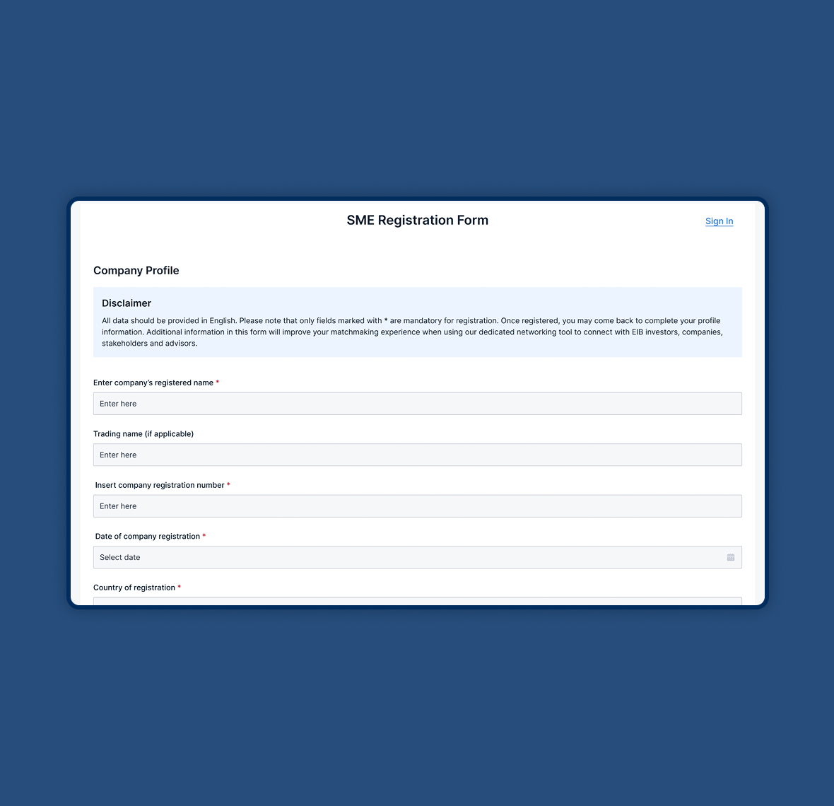 TechEU Investment Readiness Checker – AI Upgrade (Phase 2) Interface 4